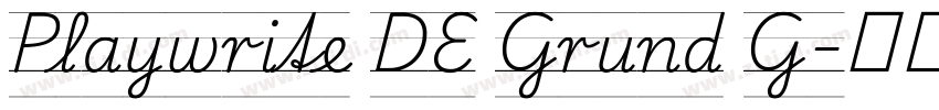 Playwrite DE Grund G字体转换
